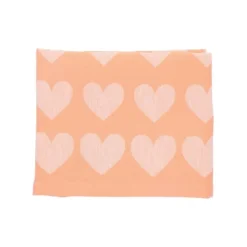 Bunzlau Castle Hearts theedoek 65 x 65 cm katoen oranje