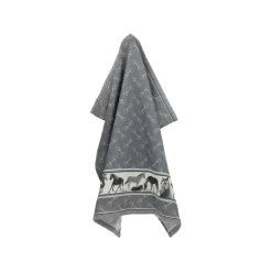 Bunzlau Castle Horse Anthracite theedoek 65 x 65 cm