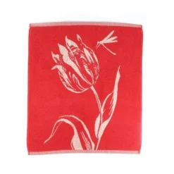 Bunzlau Castle Rijksmuseum Tulips handdoek 53 x 60 cm katoen rood