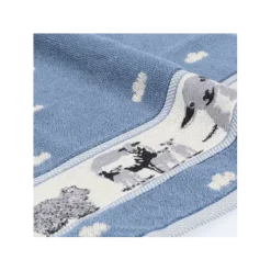 Bunzlau Castle Sheep Grey/Blue handdoek 53 x 60 cm