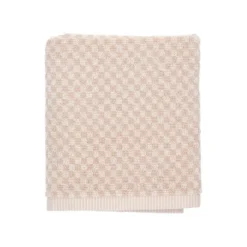 Bunzlau Castle Small Check handdoek 53 x 60 cm katoen beige
