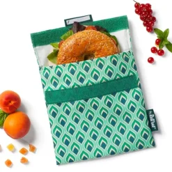 by Roll'eat Snack'n'Go Vintage herbruikbare Snack Bag 18 x 18 cm polyester Flame