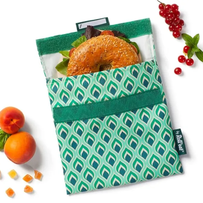 by Roll'eat Snack'n'Go Vintage herbruikbare Snack Bag 18 x 18 cm polyester Flame