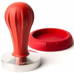 Cafelat Pillar koffietamper met tamperhouder ø 58 mm rood