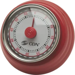 CDN Compact kookwekker ø 5,1 cm metaal rood