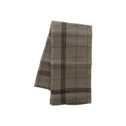 Charvet BISTROT theedoek 70 x 51 cm linnen geblokt bruin