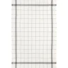 Charvet BISTROT theedoek  51 x 80 cm linnen geblokt Guimauve