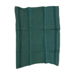 Charvet COUNTRY theedoek 52 x 70 cm linnen groen met donkere streep