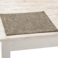Charvet PEPITE placemat 48 x 35 cm linnen zwart/beige