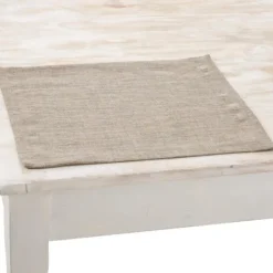 Charvet PEPITE placemat 48 x 35 cm linnen grijs/beige
