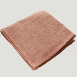 Charvet PEPITE servet 45 x 45 cm linnen zwart/beige