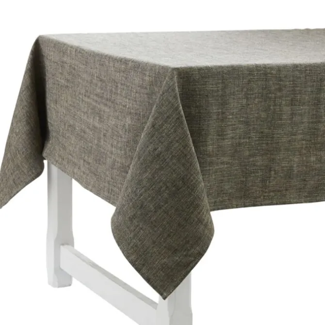 Charvet PEPITE tafellaken 320 x 150 cm linnen zwart/beige met glinster