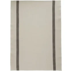 Charvet PIANO theedoek 52 x 75 cm linnen naturel met donkere streep