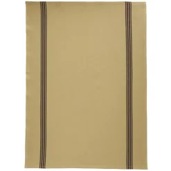 Charvet PIANO theedoek 52 x 75 cm linnen zand met donkere streep