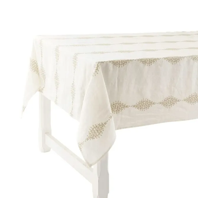 Charvet Reseda tafellaken 320 x 180 cm linnen/katoen wit
