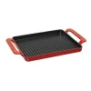 Chasseur grillplaat 26 x 22 cm gietijzer rood