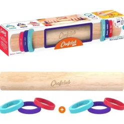 Chefclub deegroller met verstelbare ringen hout