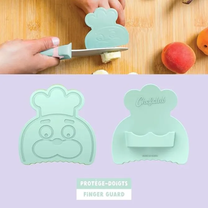 Chefclub kindermes met vingerbeschermer pastel