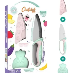 Chefclub kindermes met vingerbeschermer pastel