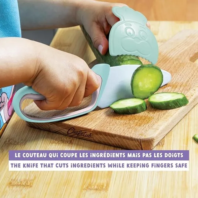 Chefclub kindermes met vingerbeschermer pastel