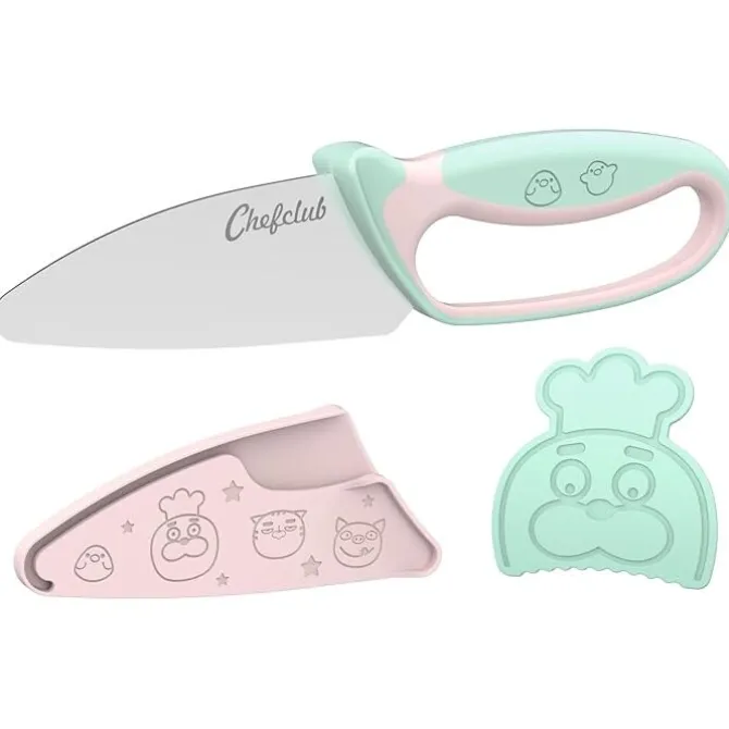 Chefclub kindermes met vingerbeschermer pastel