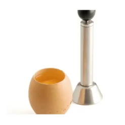 100% Chef ei-onttopper voor kwartelei 10,5 cm rvs glans