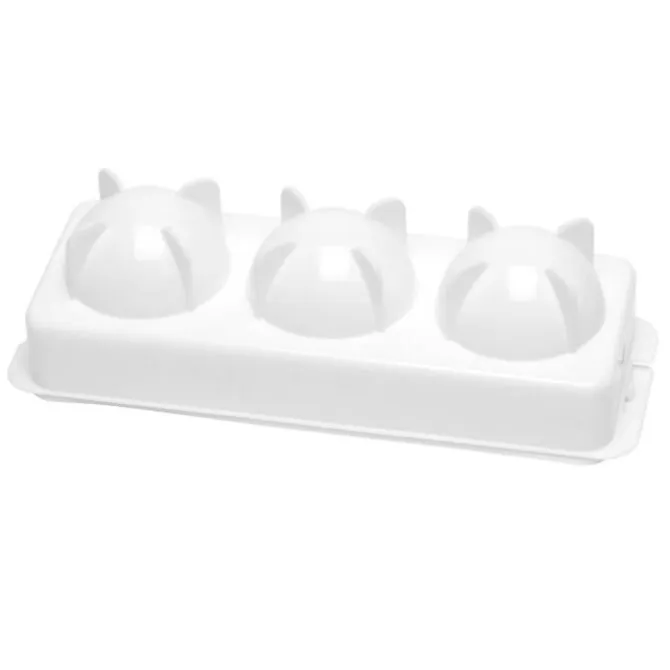 100% Chef ijsvorm 3 bollen 23 x 8 cm kunststof wit