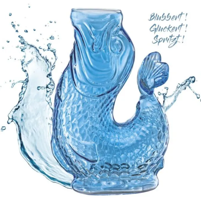 Cilio Nemo karaf 1 liter glas blauw