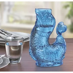 Cilio Nemo karaf 1 liter glas blauw