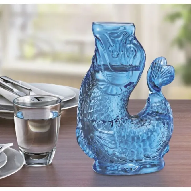 Cilio Nemo karaf 1 liter glas blauw