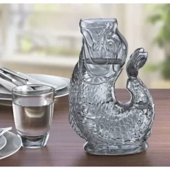 Cilio Nemo karaf 1 liter glas grijs