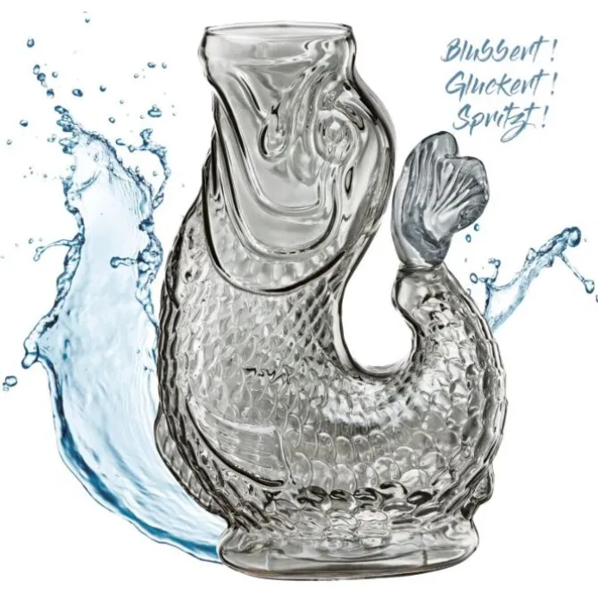 Cilio Nemo karaf 1 liter glas grijs