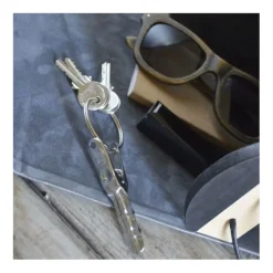 Clippe Asso sleutelhanger met klem 8,1 cm rvs