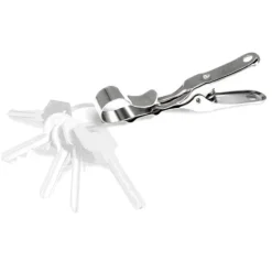 Clippe Keys sleutelhanger met klem 8,1 cm rvs
