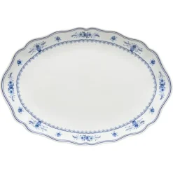 Costa Nova Vila ovale schaal 40 cm aardewerk wit-blauw