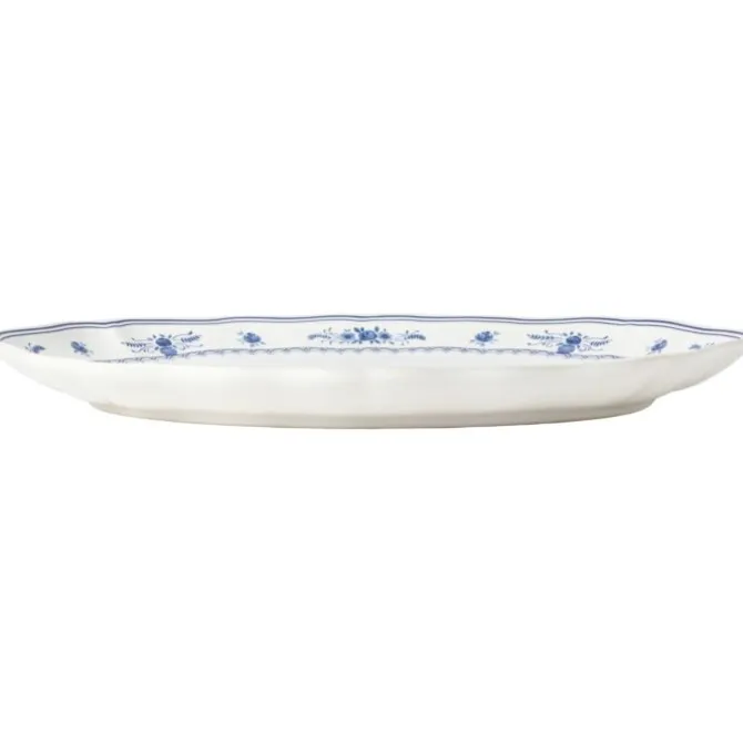 Costa Nova Vila ovale schaal 40 cm aardewerk wit-blauw