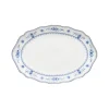 Costa Nova Vila ovale schaal 32 cm aardewerk wit-blauw