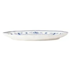 Costa Nova Vila ovale schaal 32 cm aardewerk wit-blauw