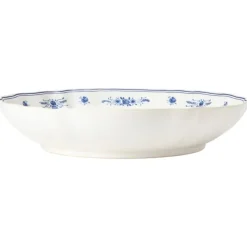 Costa Nova Vila ronde schaal 34 cm aardewerk wit-blauw