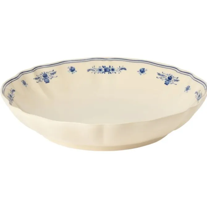 Costa Nova Vila ronde schaal 34 cm aardewerk beige-blauw
