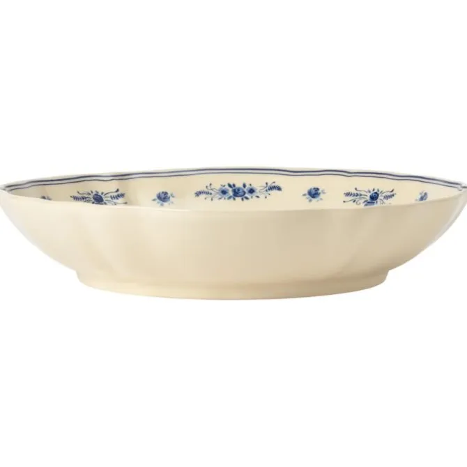 Costa Nova Vila ronde schaal 34 cm aardewerk beige-blauw