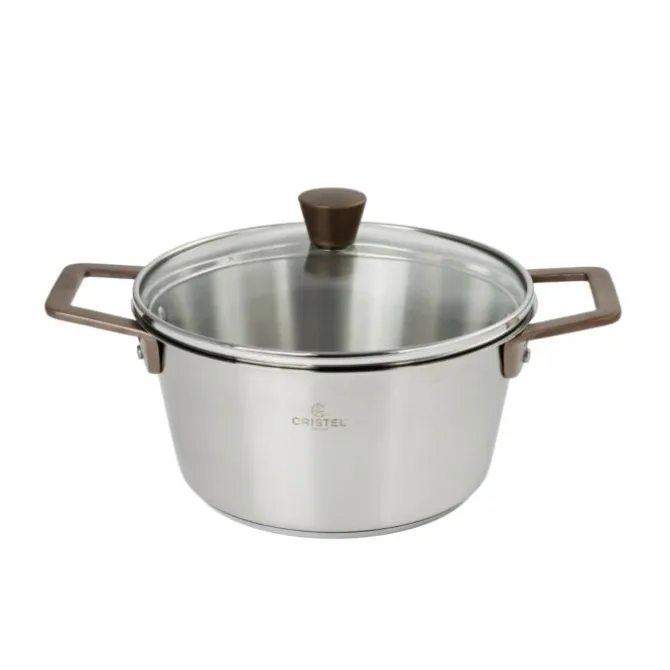 Cristel 1826 Bicentenaire kookpan ø 18 cm rvs met koperen greep