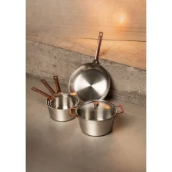 Cristel 1826 Bicentenaire sauspan ø 20 cm rvs met koperen greep