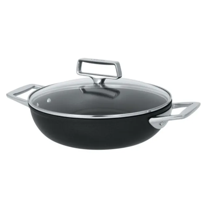 Cristel Castel'pro Ceraliss+ sauteerpan met grepen ø 28 cm met glasdeksel