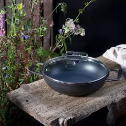 Cristel Castel'pro Ceraliss+ sauteerpan met grepen ø 28 cm met glasdeksel