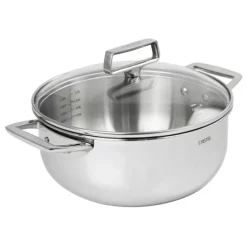 Cristel Castel'Pro kookpan ø 24 cm met glasdeksel rvs