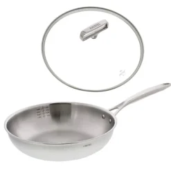 Cristel Castel'Pro Ultraply hoge koekenpan met deksel ø 28 cm rvs