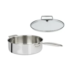 Cristel Castel'Pro Ultraply sauteerpan met glasdeksel ø 28 cm rvs