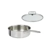 Cristel Castel'Pro Ultraply sauteerpan met glasdeksel ø 24 cm rvs