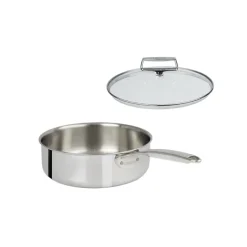 Cristel Castel'Pro Ultraply sauteerpan met glasdeksel ø 24 cm rvs